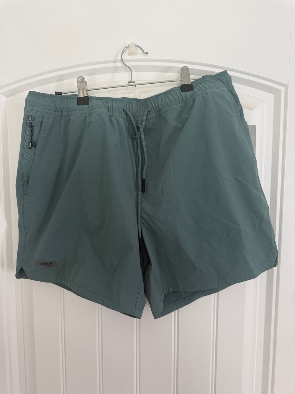 BYLT Men's Teal Drawstring Performance Shorts